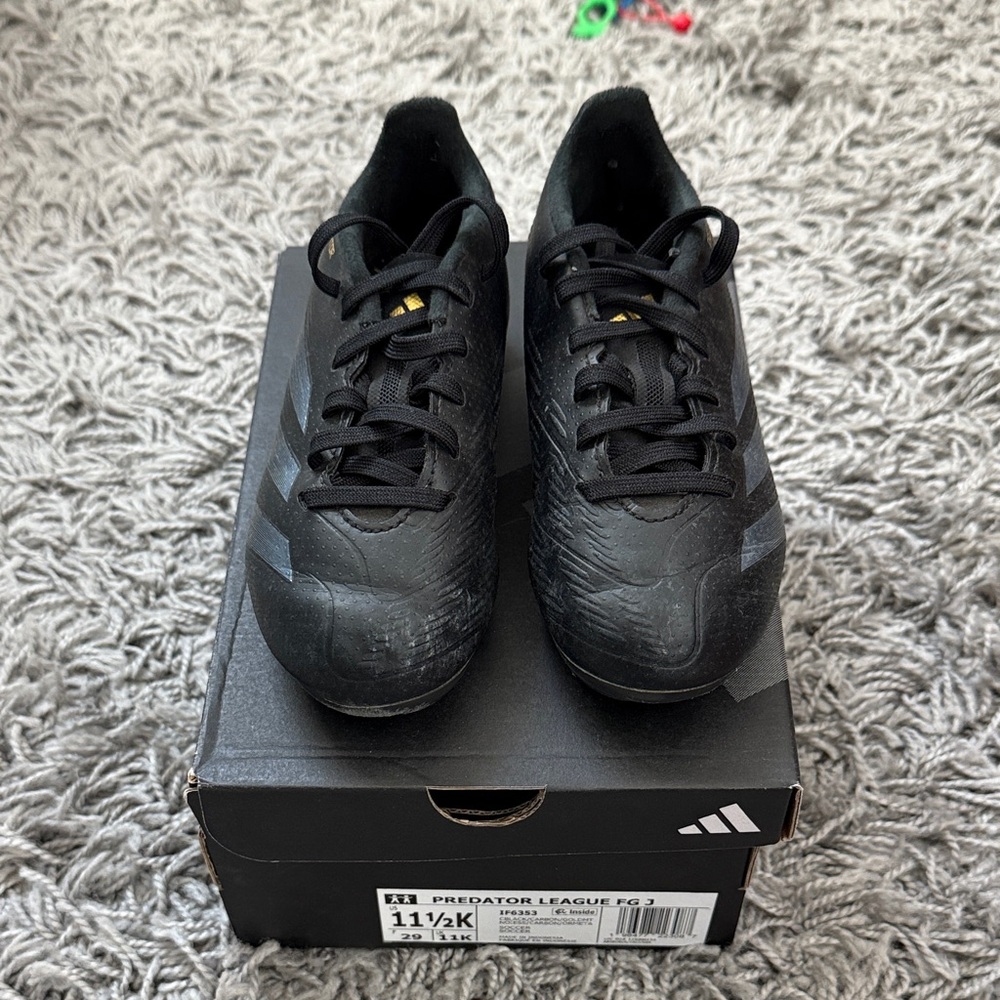 Adidas Black Predator FG Soccer Cleats